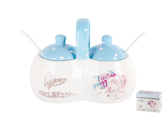 Банка двухсекц. для специй Букет Коралл