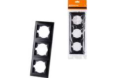 Рамка 3-х постовая вертикальная графит "Лама" TDM