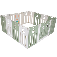 Детский манеж Pituso Сова зеленый/белый 143х143х63 см L-ZDWL04-green