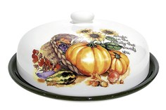 Блюдо для блинов с крышкой 23см ZFC246-6 Урожай Коралл