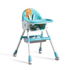Детский стульчик для кормления Luxmom Q2 синий