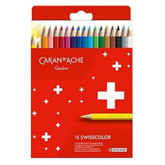 Карандаши цветные Carandache Swisscolor 1284.818 1284.818 дерево 2.8мм 18шт