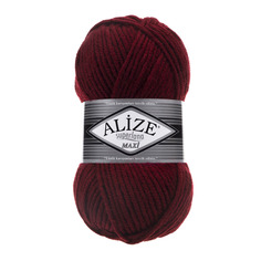 Пряжа ALIZE Superlana maxi 100 г, 100 м (акрил, шерсть) ТУ (57 бордо), 5 мотков