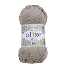 Пряжа ALIZE Diva 100 г, 350 м (100% микрофибра) ТУ (167 бежевый), 5 мотков