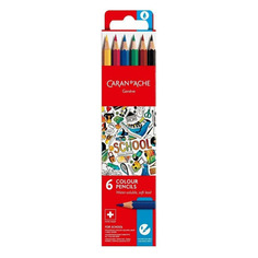 Карандаши цветные Carandache School Line 1290.706 дерево 6шт