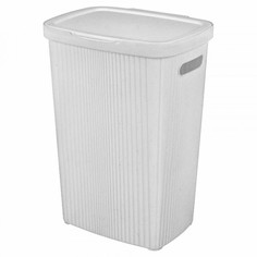 Корзина для белья "VELVET", 450*360*630мм, 60л (Светло-серый флэк) Эконова