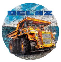 Деревянный пазл Eco Wood Art фигурный Автомобиль BELAZ 7513 28x28 см
