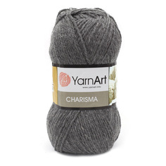 Пряжа YarnArt Charisma, 100 г, 200 м (шерсть, акрил) (179 серый), 5 мотков