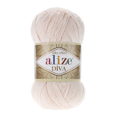 Пряжа ALIZE Diva 100 г, 350 м (100% микрофибра) ТУ (382 суровый), 5 мотков