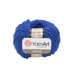 Пряжа YarnArt Jeans, 50 г, 160 м (хлопок, полиакрил) (47 василёк), 10 мотков