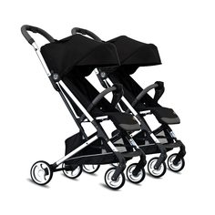 Прогулочная коляска для двойни GUGAS PLUS 2022 twins черный