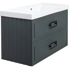 Тумба с раковиной La Fenice Cubo Grigio TWIN серый 100 No Brand