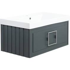 Тумба с раковиной La Fenice Cubo Grigio серая 80 No Brand