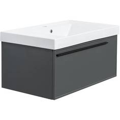 Тумба с раковиной La Fenice Elba Grigio TWIN серый 80 No Brand