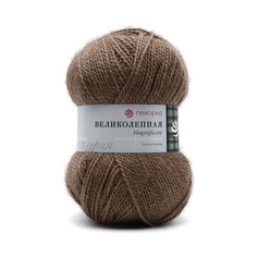 Пряжа Пехорка Великолепная 100 г, 300 м (ангора, акрил) (377-Кофейный), 10 мотков
