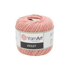 Пряжа YarnArt Violet, 50г, 282м (мерсеризованный хлопок) (4105 грязно-розовый), 6 мотков
