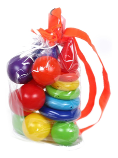 Игровой набор Росигрушка Пирамидка и мячики Играем вместе