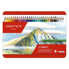 Карандаши цветные Carandache Pablo 666.330 666.330 дерево 3.8мм коробка металлическая 30шт