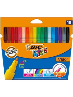 Фломастеры цветные BIC Kids Visa Коробка x18