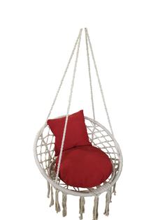 Кресло подвесное Garden Story Фиби цв.корзины белый, цв.подушки красный ZRHC30-B
