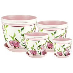 Кашпо Сады Аурики ПИОН 32 бутон керамика V-1,0л;2,0л;3,8л;5,4л компл 4шт розовый (1 шт.)