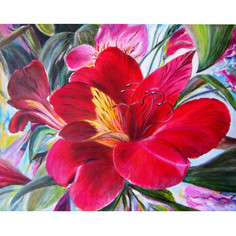 Картина мозаикой Molly Перуанская лилия KM0931, 13 цветов, 15х20 см