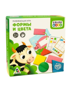 Развивающая игрушка Лас Играс Цвета и формы, с деревянными вложениями