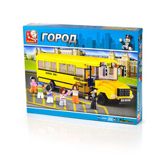Конструктор Sluban Город Школьный автобус, 382 детали