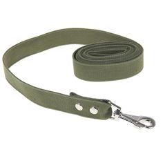 Поводок Пижон, брезентовый 3 м х 3,5 см, тёмно-зелёный