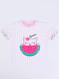 Футболка для девочек КотМарКот 426241490 цв. белый р. 86