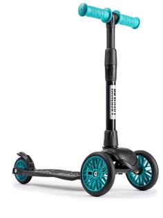 Самокат детский трехколесный !Дерзкий BABY Спорт бесшумный Super CHASSIS, бирюзовый/черный