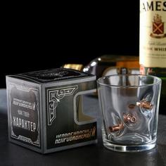 Стакан "Непробиваемый", под дерево, 3 пули, для виски, 250 мл Gift Home