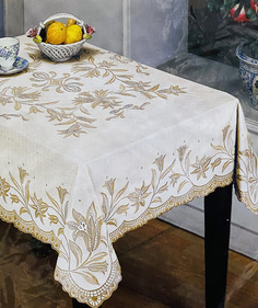 Скатерть ПВХ 150х230, белая ПОЛОКРОН