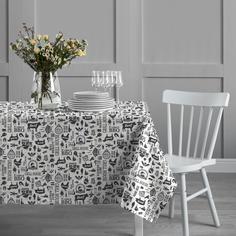 Скатерть рогожка 145х180"Унисон" рис 33020-1 BBQ Тейковский ХБК