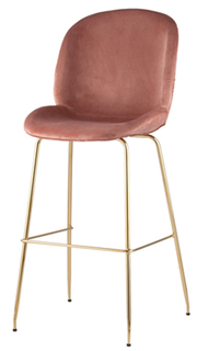 Барный стул Stool Group Beetle со спинкой пудровый 8329C PINK