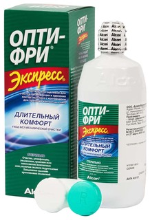 Раствор для контактных линз Alcon Опти-Фри Экспресс 355 мл с контейнером
