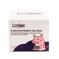Маска для лица Lorilac на основе глины кислородная Carbonated Bubble Clay Mask 100 г