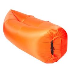 Надувной ламзак диван с карманом и колышком для отдыха Baziator P0070 240x70 см оранжевый