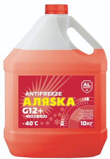 Антифриз Аляска Long Life G12+ красный 10кг Alyaska