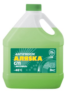 Антифриз Аляска Long Life G11 зеленый 3кг Alyaska