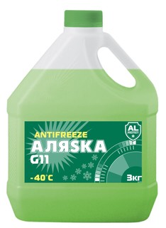 Антифриз Аляска -40 G11 зелёный 3кг Alyaska