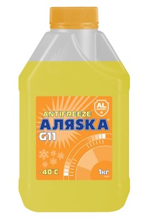 Антифриз Аляска -40 G11 жёлтый 1кг Alyaska