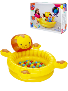 Сухой бассейн BestWay Львенок надувной 111 х 98 см + шары 50 шт