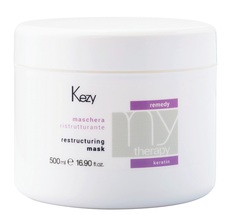 Маска KEZY реструктурирующая с кератином для волос 500мл, Линия MY THERAPY REMEDY KERATIN