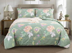 Постельное белье Sofi De MarkO с одеялом Ришелье цвет: зеленый семейное)