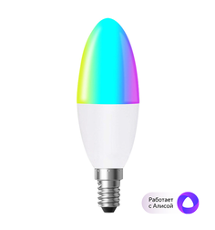 Умная лампочка Tuya с Алисой от Яндекса 5вт WiFi E14 таймер, голосовое управление