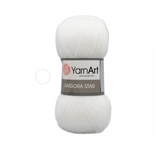 Пряжа YarnArt 7729665_00001 Angora Star 501 белый