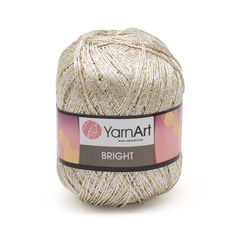 Пряжа YarnArt 372010_00001 Bright 101 белый/золото