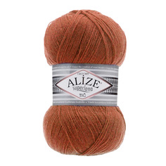 Пряжа ALIZE Superlana Tig, 100 г, 570 м (шерсть, акрил) (36 терракот), 5 мотков