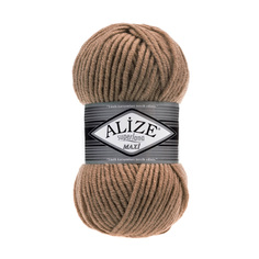 Пряжа ALIZE Superlana maxi 100 г, 100 м (акрил, шерсть) ТУ (466 тёмно-бежевый), 5 мотков